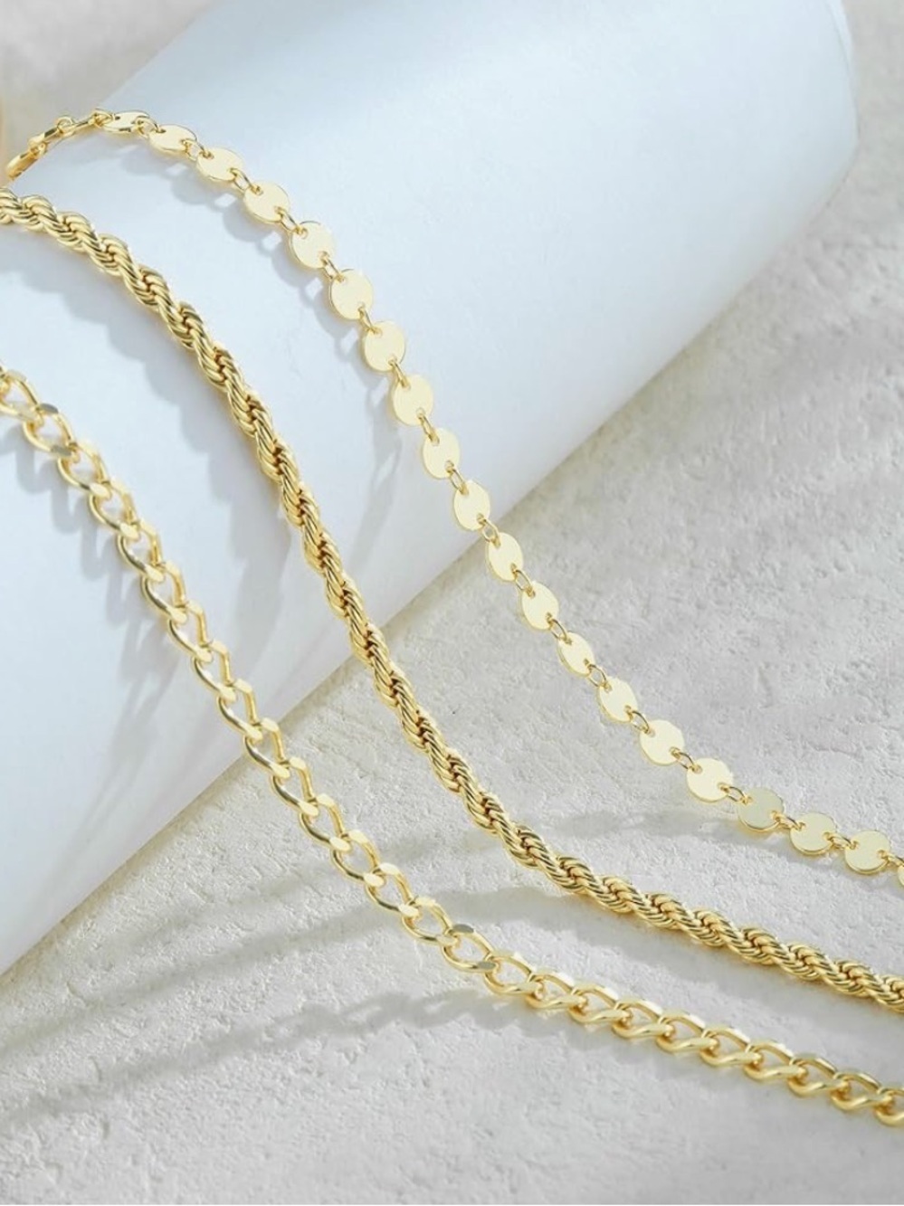 Etoile Gold Dainty Cuban Link Bracelet Stack Set - Picture 2 of 5